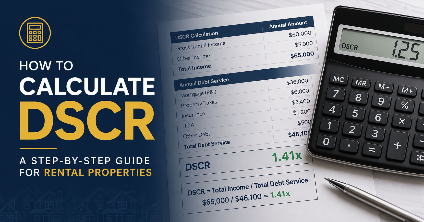 How to Calculate DSCR for a Rental Property (Step-by-Step)
